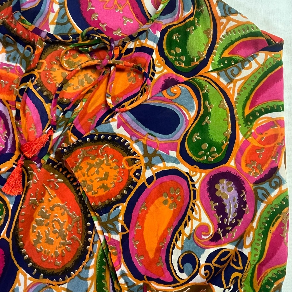 Trina Turk Multicolor Shear Paisley Multicolored Swim Coverup